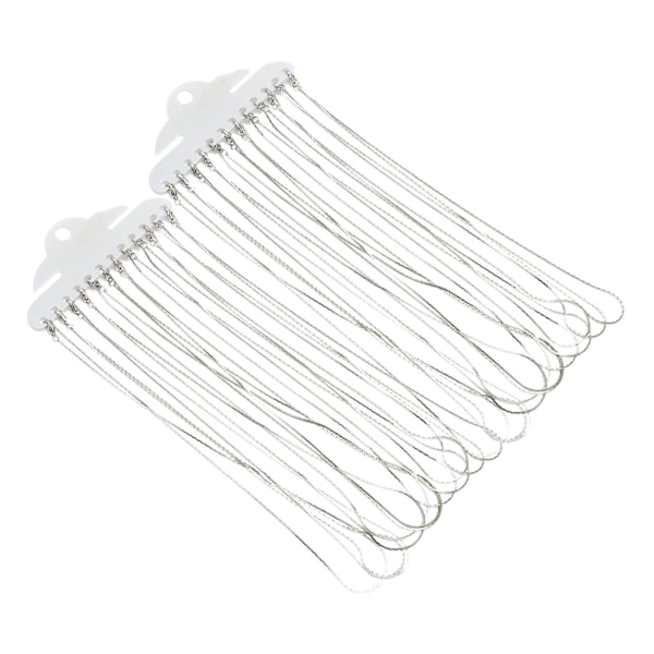 24 Stycken Ormkedja med Karbinlås för DIY Smyckestillverkning Silver (Mörk Silver)
