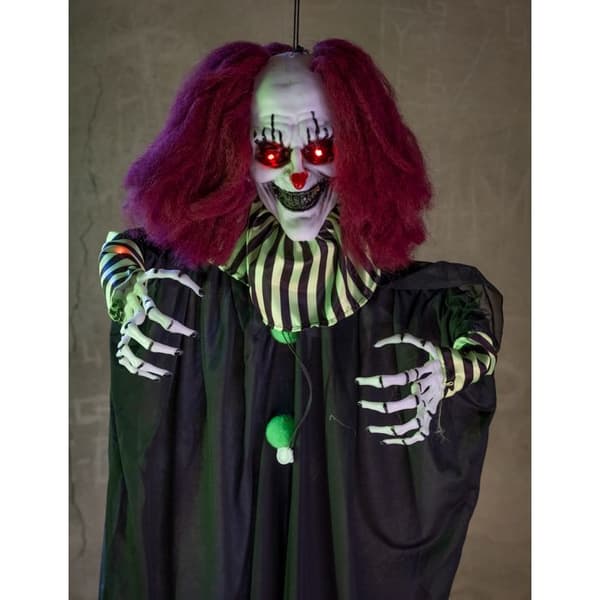 Hengende dekorasjon: Terror Clown - Lyder og Lys