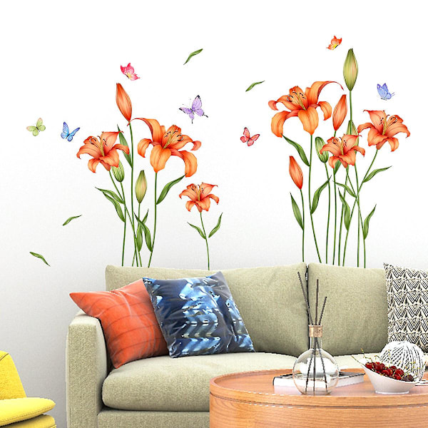 Super pretty flower pattern wall sticker wall decoration For living room, bedroom