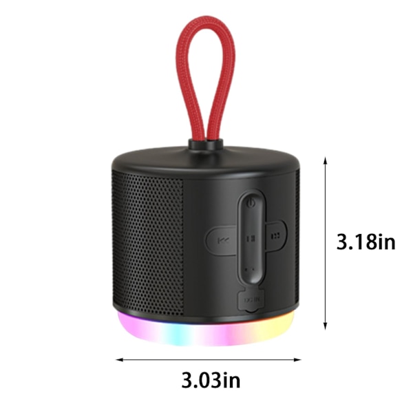 Bærbar Bluetooth-højttaler, 7 timers spilletid, 66 fod Bluetooth-rækkevidde, forbedret basmikrofon