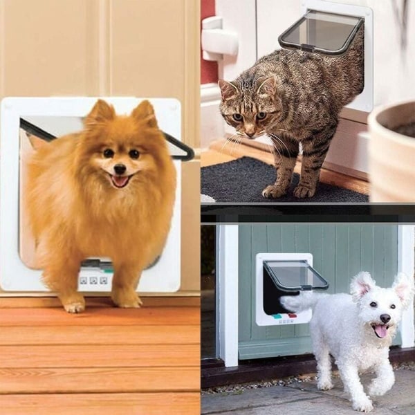 Kissan läppä, koiran läppä, koiran ovi, kissan ovi, lemmikin ovi, 4 lukitustapaa, 25x23,5x5,3cm