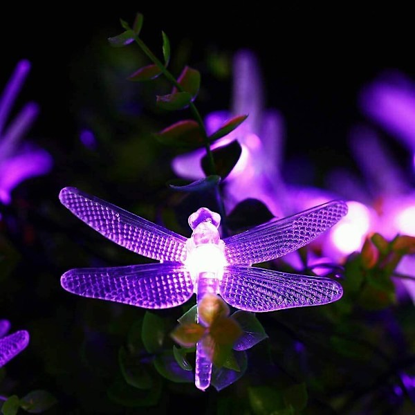 Solcellslingor 20ft 30led Sländformad Vattentät Dekorationsbelysning