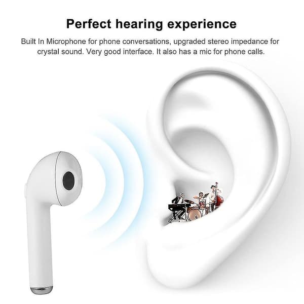 Tws trådløse Bluetooth-øretelefoner In-ear Stereo Earbud Headset for Iphone 7