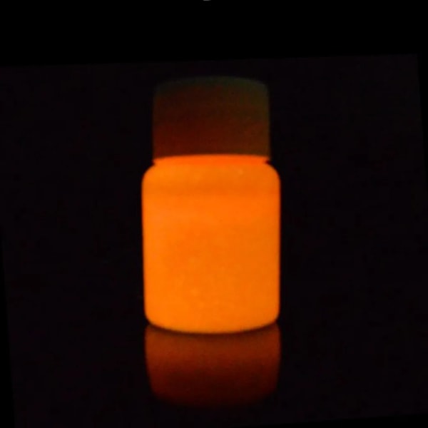 20g Glow in the Dark Fosforpulver Färgglad akrylfluorescerande färg Bright Pigment DIY Craft Painting Tools, Orange Gul