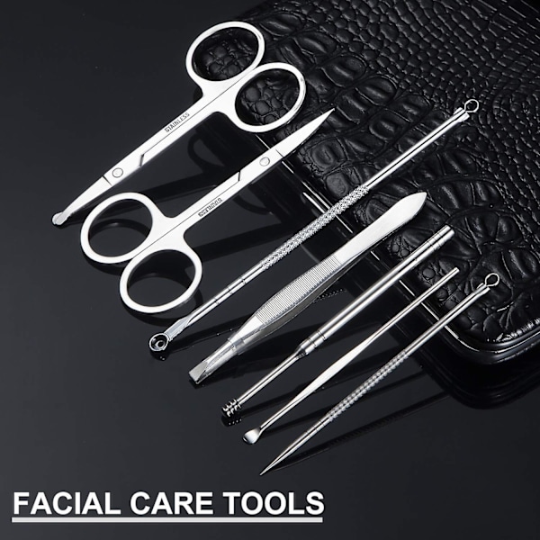 Manikyrset Nagelklippare Pedikyrset Rostfritt Stål Tånagelklippare Set, Män Och Kvinnor Professionella Fingernaglar Grooming Kit, Nagelsvård Verktyg Wi