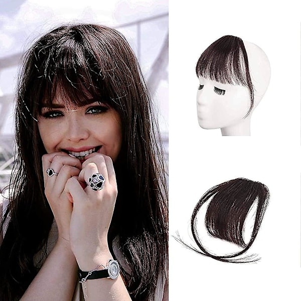 Clip In Fringe Människohår 100% Äkta Hår Fringe Extensions Clip In Fransk Lugg