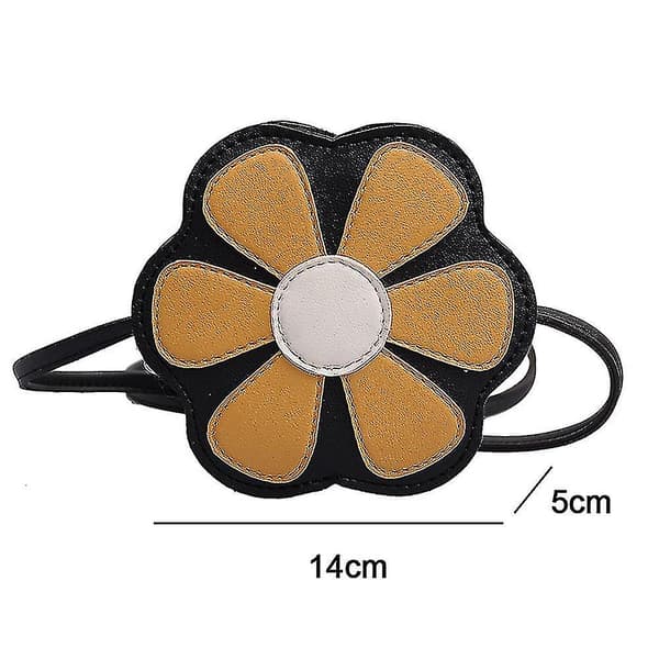 Messenger taske skuldertaske stil pige tasker, mode blomster, børns diagonale tasker multi-farve valgfri（gul）
