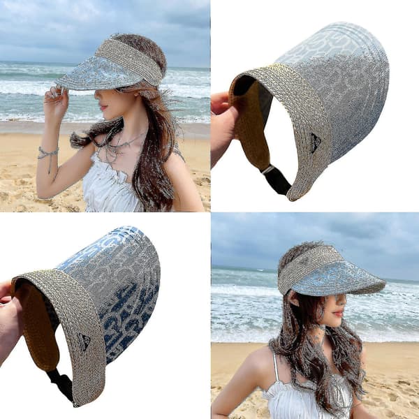 All-match Denim Empty Top Peaked Hat Adjustable Hat For Beach Tennis Running（Light blue）
