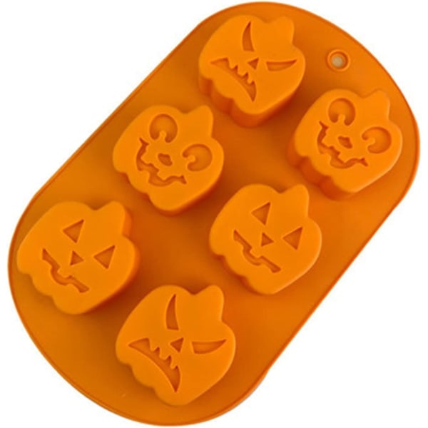 Silicone Mold 3D Shaped Halloween Molds Reusable with Non-Stick Effect for Candy Baking Cake Decorating