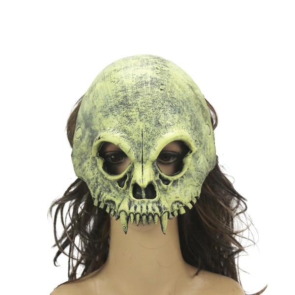Skeleton Foam Halv Mask, One Size, Vuxen, Män, Halloween, Karneval, Temafest, Skalle, Skalle, Dungeon, Demon