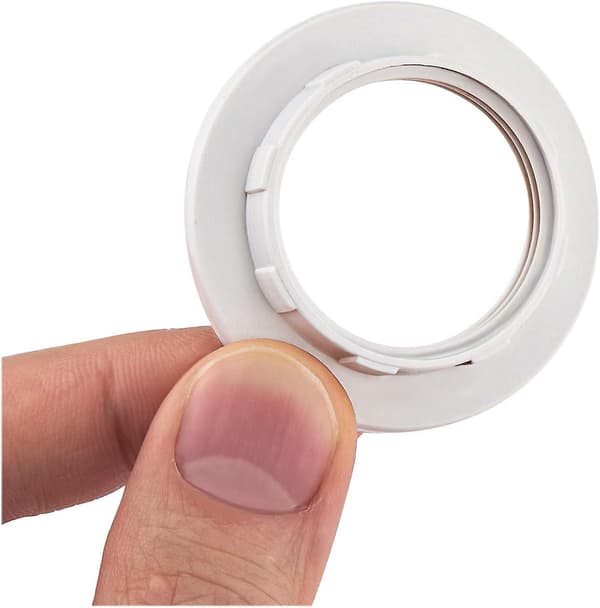 Reducer Ring til Lampeskærm - 5 stk. E27 Konverterringe til Lampholder (hvid)