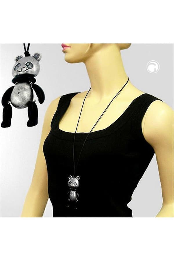 Halsband Panda Vintage Silver 90cm - Gl00985
