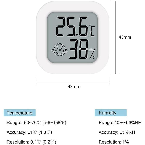 MSBD KKmoon Mini inomhus termometer fuktighet digital LCD-skärm temperaturmätare sensor hygrometer temperaturindikator termometer rums hygrometer