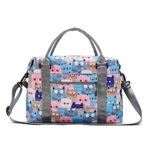 Reise Duffel Bag Weekender Overnatting Bag Gym Tote Bag med Tørr og Våt Separat Lomme for Kvinner Jenter Skulder Bag Treningsbag Vann Resista