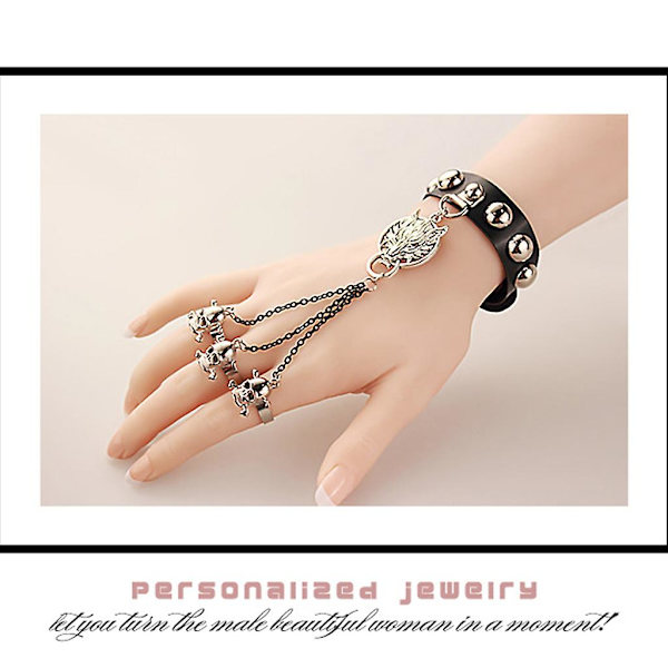 Armbånd Punk Rock Stil Halloween Skull Spike Handske Gotisk Armbånd Handske Mand