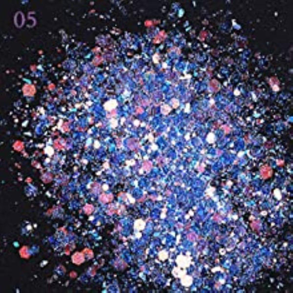Iridescent Nail Sequins Mermaid Färgglada Flakes Glitter 8 Färger