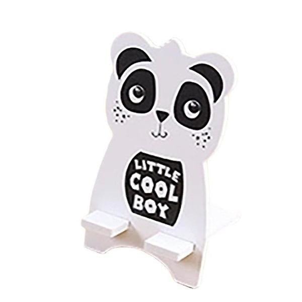 Mobilhållare i trä - Panda/katt Vit（Katt）