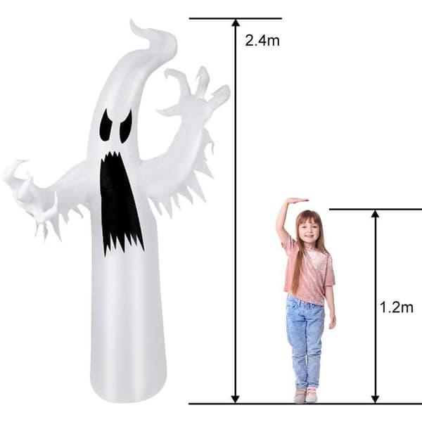 XJING Realistisk oppustelig spøgelse, ideel til Halloween festdekorationer, sammenfoldelig og genanvendelig
