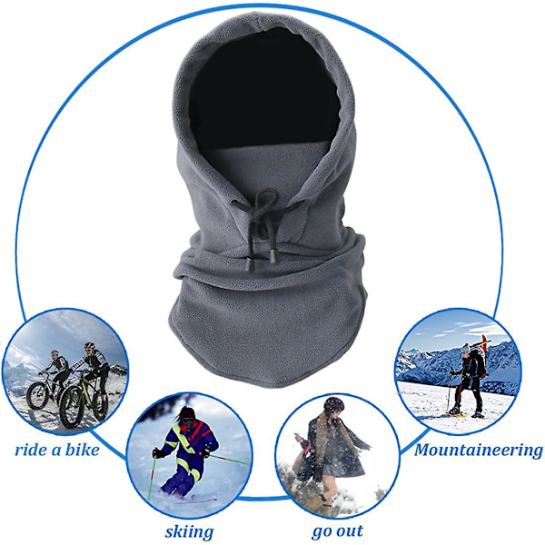 Taktisk Tung Balaclava Utomhus Sport Mask (grå)