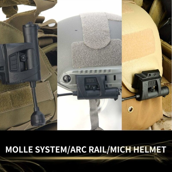 Military Airsoft Tactical Helmet Light neljällä tilassa, Lighting Tool kypärätarvikkeet (Aavikko)