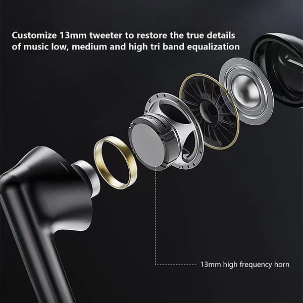 Transparent Bluetooth-headset Mini True Wireless Competition 5.2 Brusreducering Rymdkapsel Cool Game Headset Svart