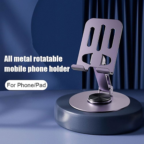 360 Rotation Tablet Holder För iPad Holder Tablet Stativ Mount Justerbar（Svart）
