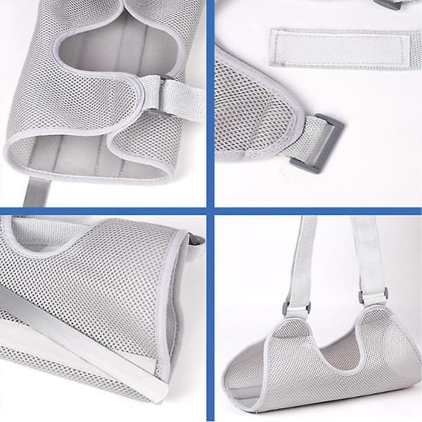 Armslynge: Pustende netting, aluminiumslegering, borrelås, grå - 31.5x22.5cm
