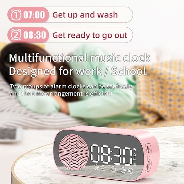 Klocka Spegelklocka Väckarklocka Led Väckarklocka Skrivbordsklocka Högtalare Skrivbordshögtalare Bluetooth-högtalare Trådlös högtalare Högtalare med FM-radio