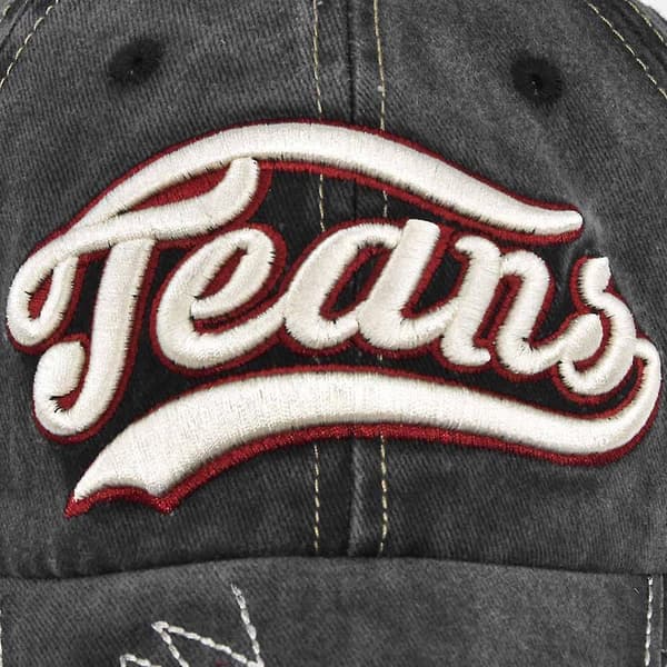 Vasket Baseball Cap Ny Brodert Baseball Cap Tredimensjonal Patch Broderi Peaked Hat Sol Visor
