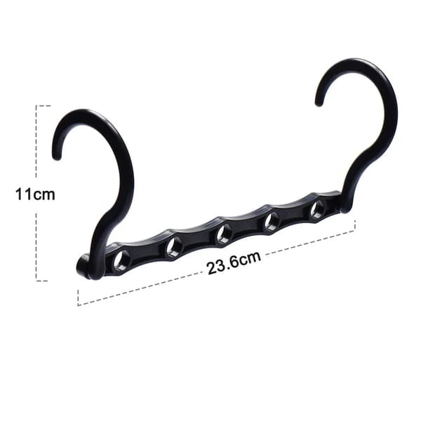 Utrymmesbesparande garderobsorganisatör Magic Hanger, 10-pack, svart