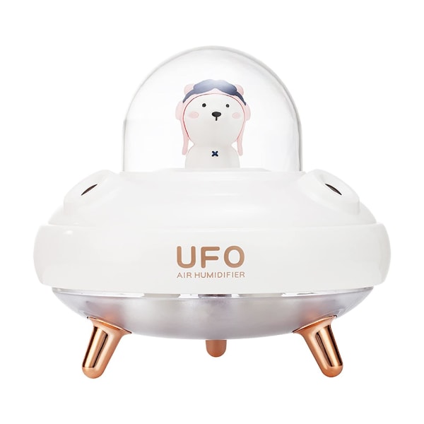 2024, dubbla munstycken trådlös Ufo luftfuktare Desktop Luftfuktare Cute Planet Bear Led