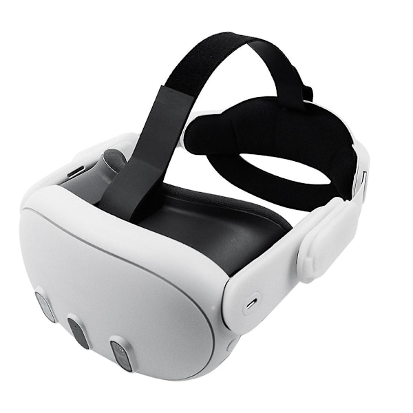 VR-headsetstropp for 3 justerbar hodebånd pustende hodeputeerstatning for 3（hvit）