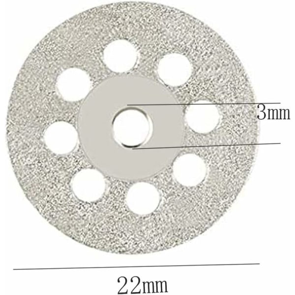 Diamantkappeskive, 30 deler 22 mm kutteskiver sirkelsagblad harpikskappeskive