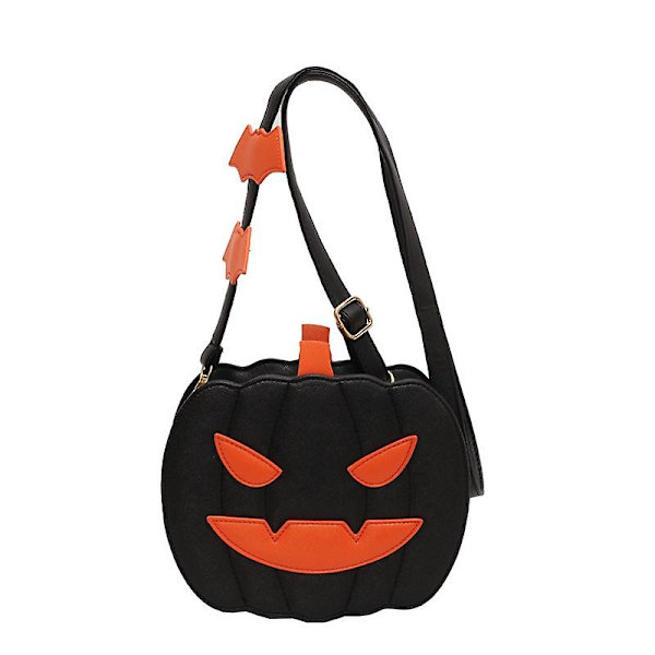 Omaperäinen kurpitsalaukku törmäysväri persoonallisuus luova vuorovesi olkalaukku naisten laukku sarjakuva diagonaalinen crossbody-laukku（B）