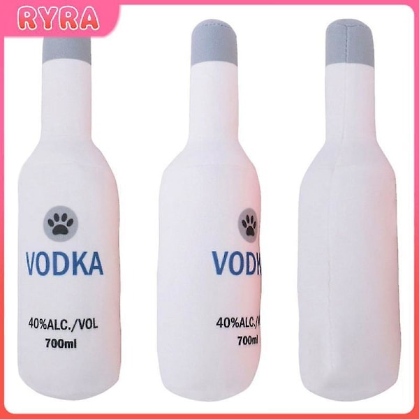 Unika former husdjur pip leksak tänder tuggleksak öl flaska form tand slipning 1 st hund plyschleksaker hundtillbehör mjuk (Whiskey484)