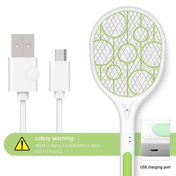 Elektrisk flugsmälla, USB-uppladdningsbar elektrisk myggsmälla