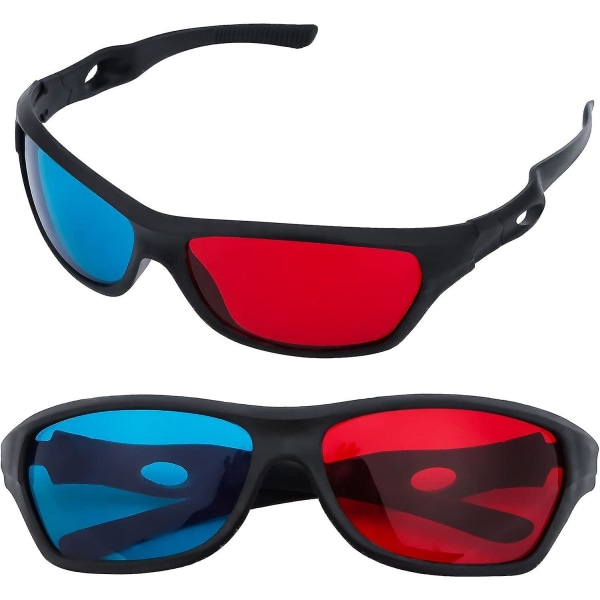2-pack 3d-glasögon, 3d-filmspelsglasögon Betraktningsglasögon för teater 3d Moives-spel Tv