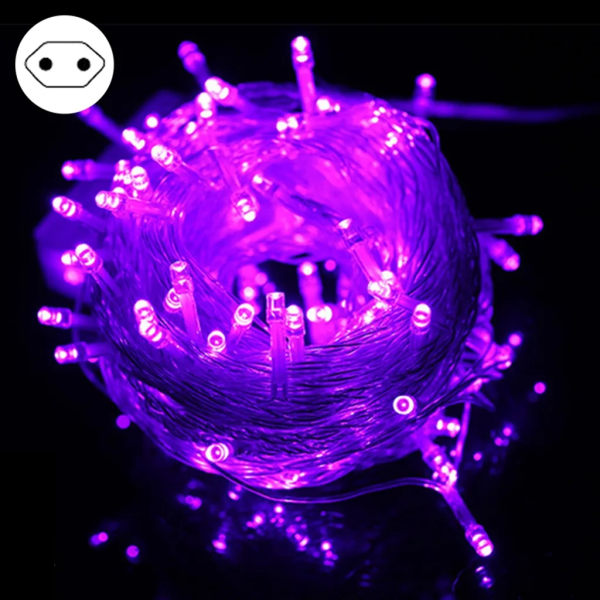 10 m LED Fairy Lights Fairy Lights Koppartråd USB Vattentät dekorativa ljusslingor, 100 lysdioder, lila