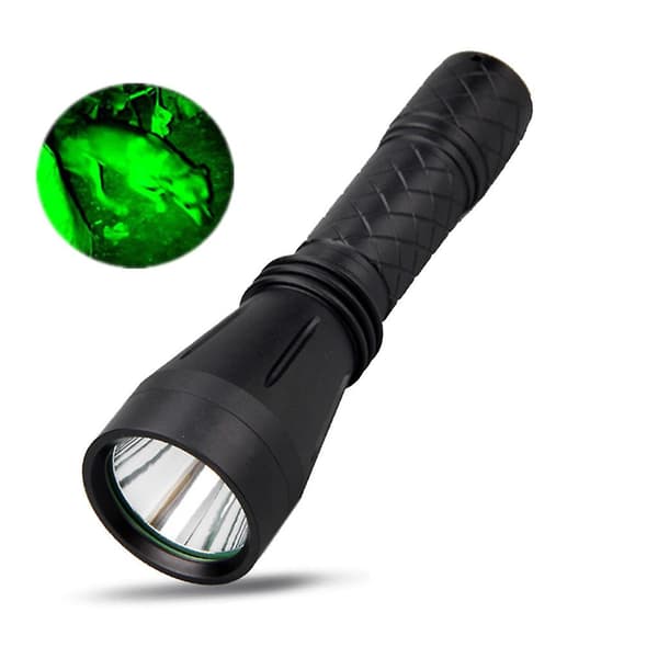 Uusi 350 vihreän LED-lumenin kiskoon asennettava taskulamppu (musta)