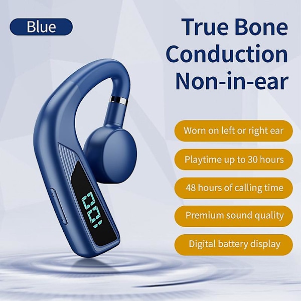 Bluetooth-hörlurar True Bone Conduction Not In Ear Bluetooth Trådlösa hörlurar Enstaka öronkrok öronsnäckor Handfree-samtal headset