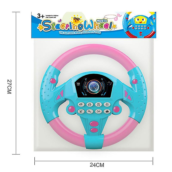 Børns Legetøj Simulering Rat Bil Legetøj Rat Børns Baby Interaktive Legetøj（Pink Blå）