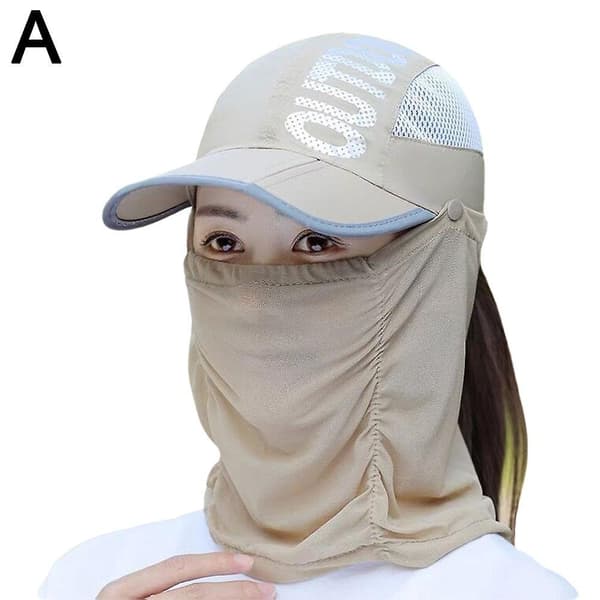 Sommer Solhat Foldbar Hat UV-resistent Solhat Udendørs Vandring Solhat（Khaki）