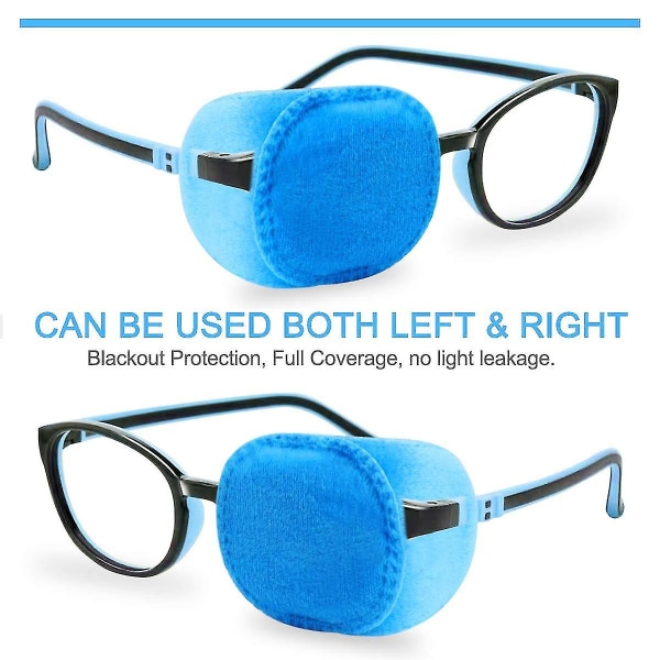 4-pack ögonplåster för barn, flickor, pojkar, höger och vänster ögonplåster för glasögon, lata ögonplåster för barn som behandlar amblyopi för lata ögon