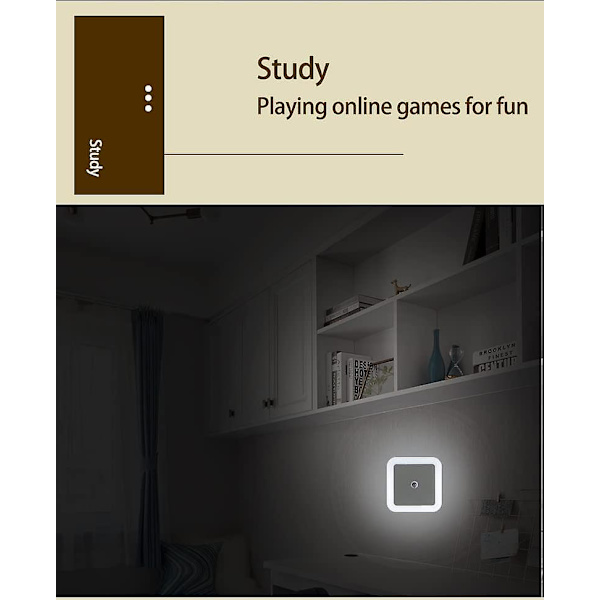Plug-in LED-ljuskontroll nattlampa intelligent skymning till gryning sensor sovrum