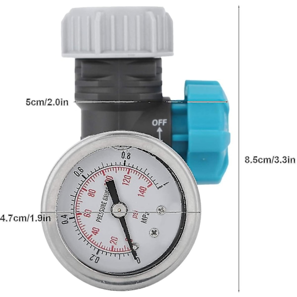 Vandtryksventil, Vandtryksregulator G3 / 4in, Hjemmetrykreduktion