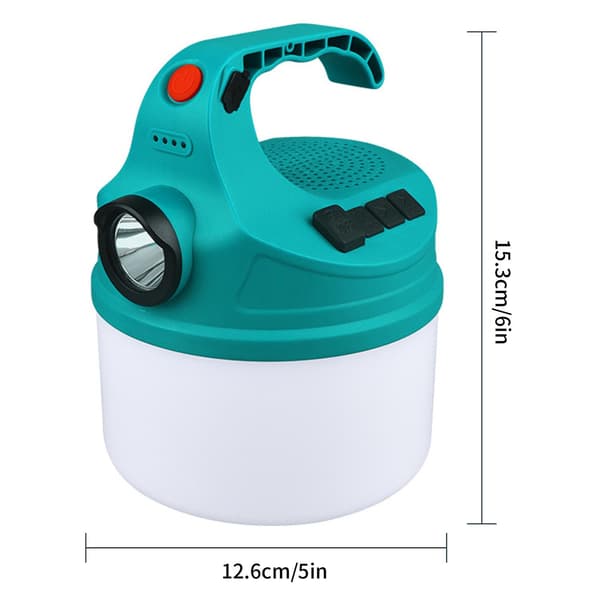 Genopladelig lommelygte med Bluetooth-lyd og lys til udendørs camping（I）