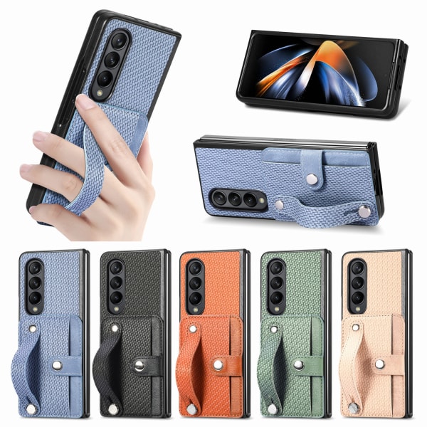 För Samsung phone case-Korthållare Handledsremshållare brun ZFold4