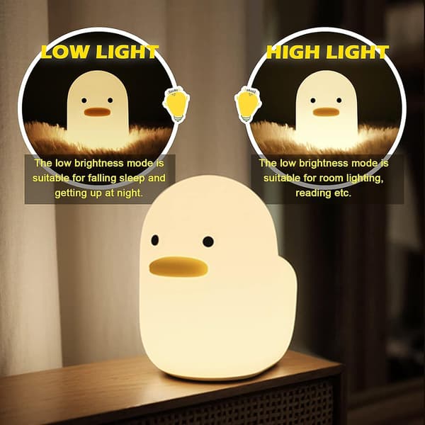 LED Andenattlys, USB-oppladbar, Silikon, Berøringskontroll
