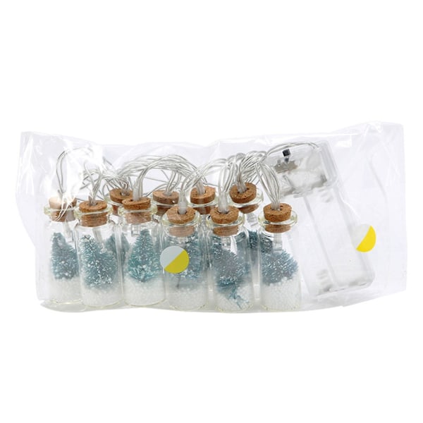 Juledekor LED Ønskeflaske Juletre Batteriboks Dekorasjonslys 1,5M 10Led/2M 10Led