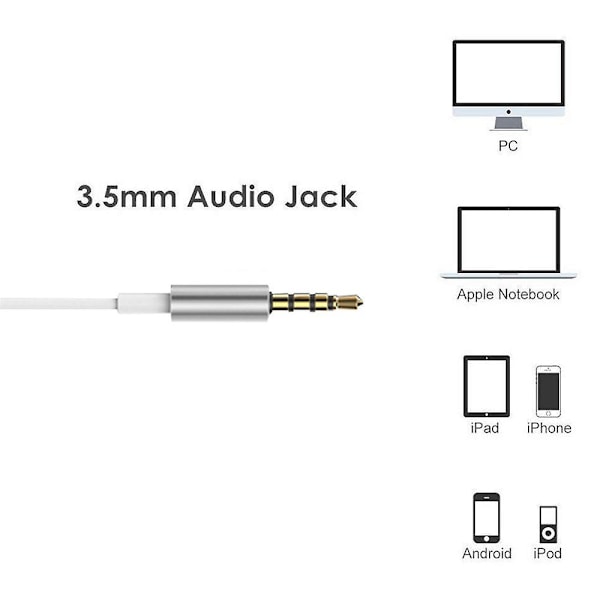 Støyreduserende in-ear-hodetelefoner med stereo- og hi-fi-lyd – sølv